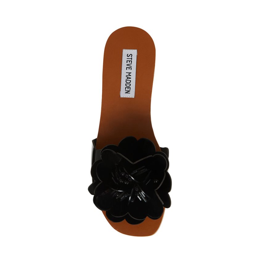 Black Steve Madden Chelsea Women's Flat Sandals | PH 1643QJH